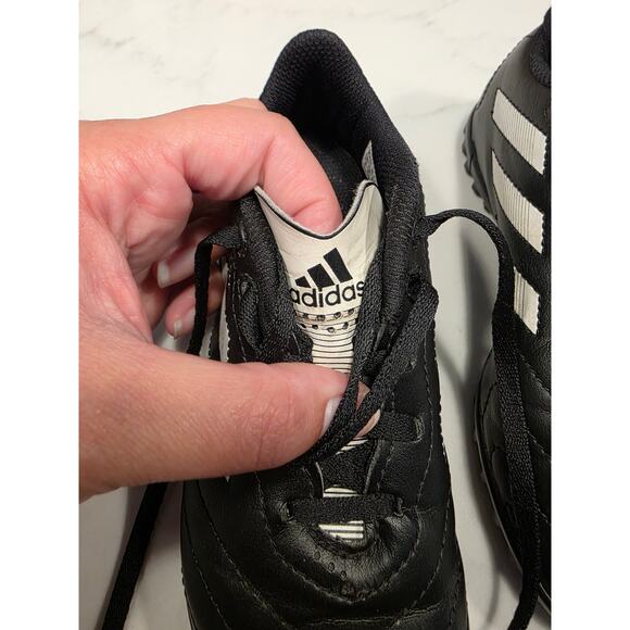 Adidas Kids Soccer Cleats Goletto VII Turf – Black/White – Size 1 - Picture 3 of 5